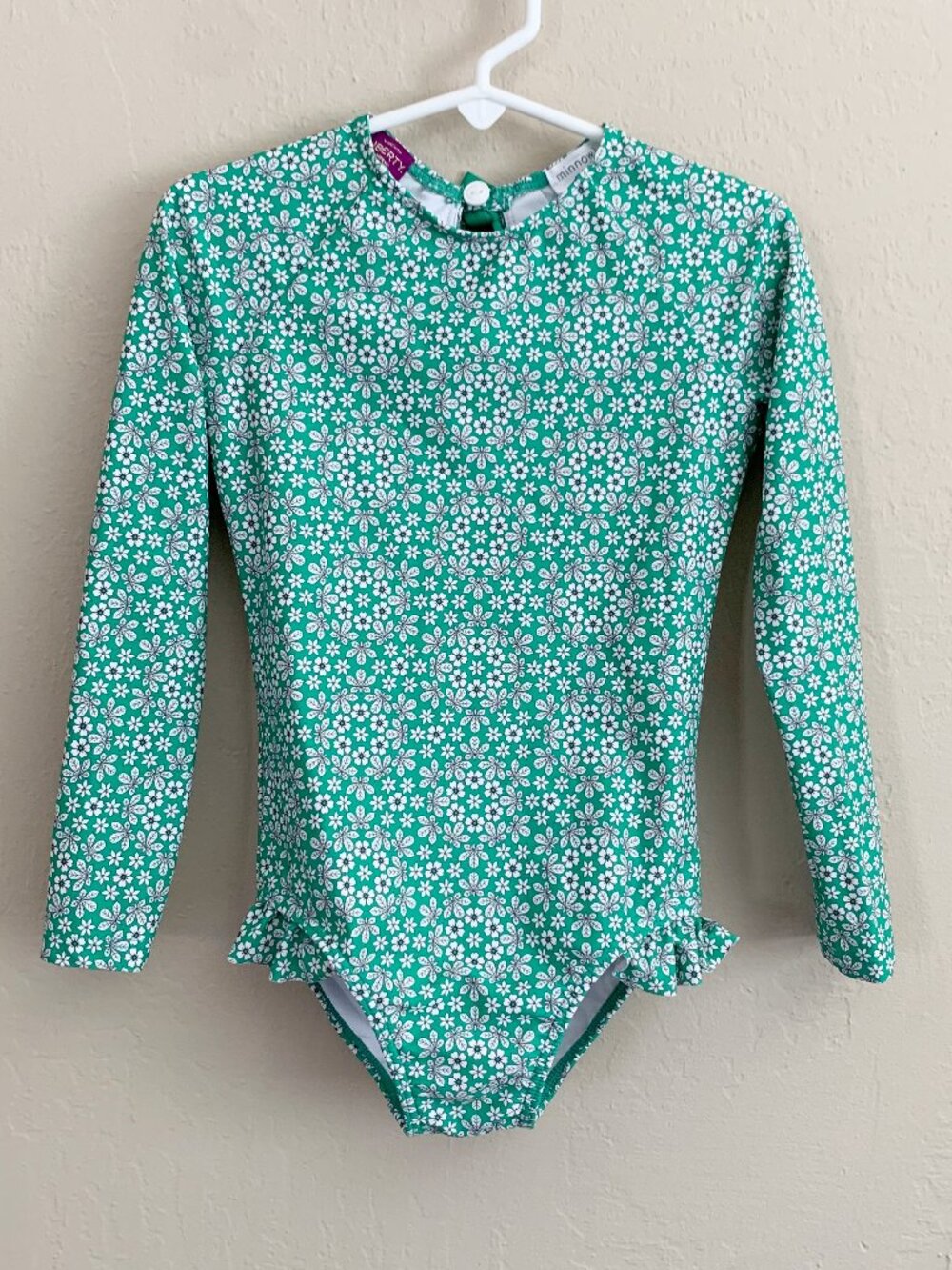 Minnow Godwin Rashguard One Piece Floral Swimsuit • 5/6 Years